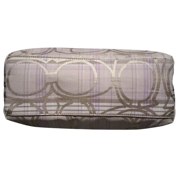 Coach F17474 Signature Multicolor Tartan Tote Shoulder Handbag - Picture 4 of 10